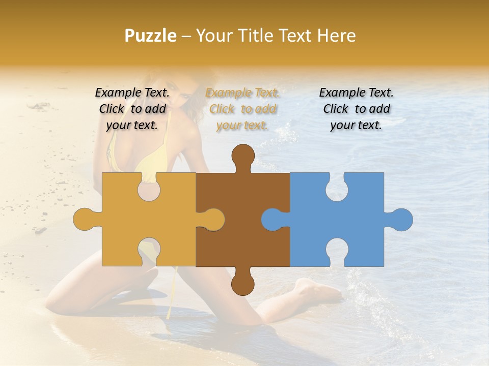 Beautiful Tanned Girls PowerPoint Template