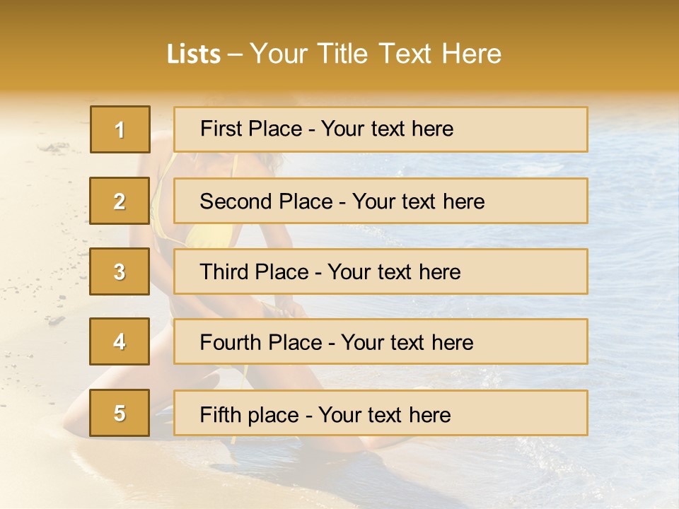 Beautiful Tanned Girls PowerPoint Template