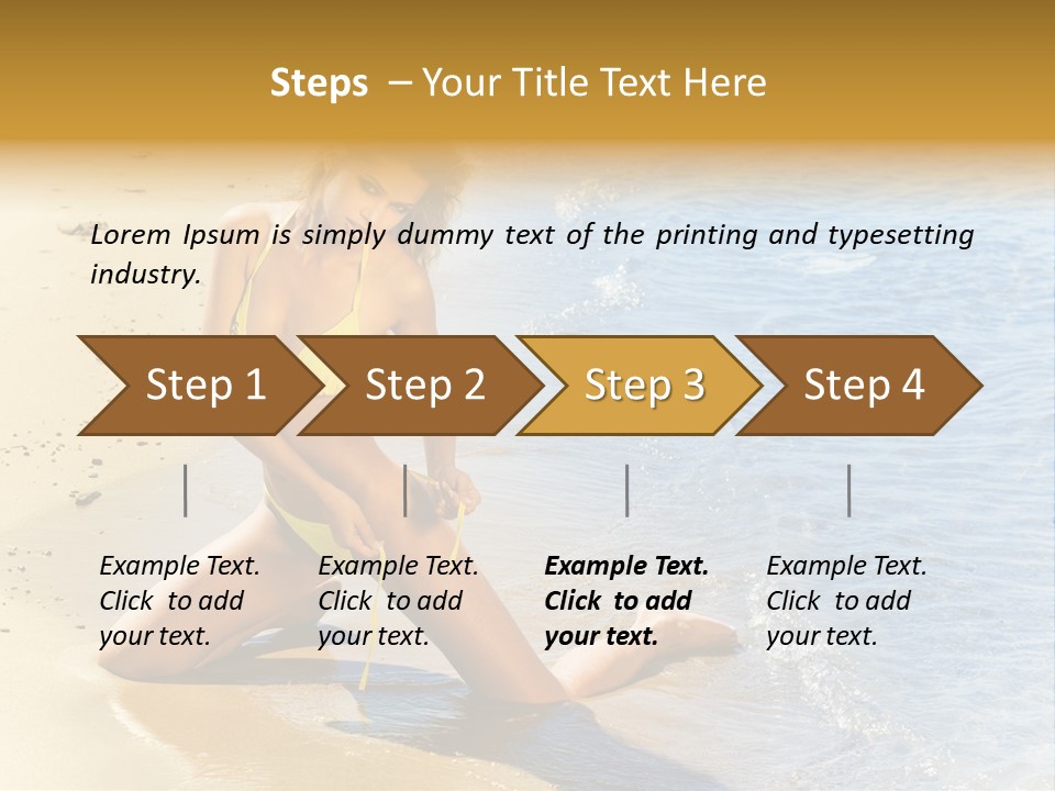Beautiful Tanned Girls PowerPoint Template