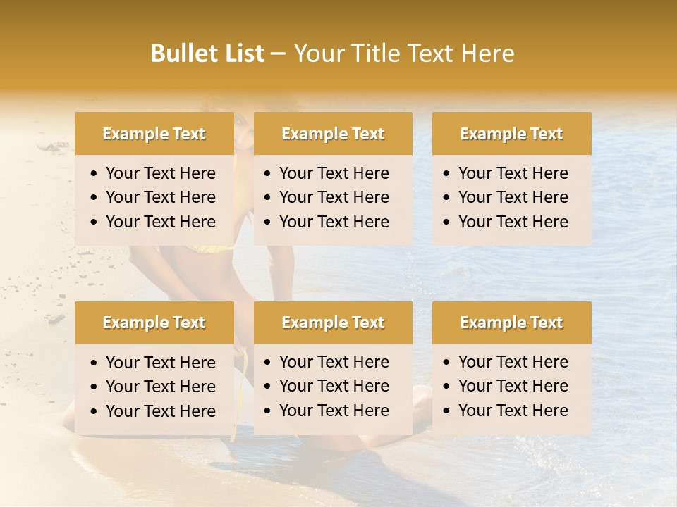 Beautiful Tanned Girls PowerPoint Template