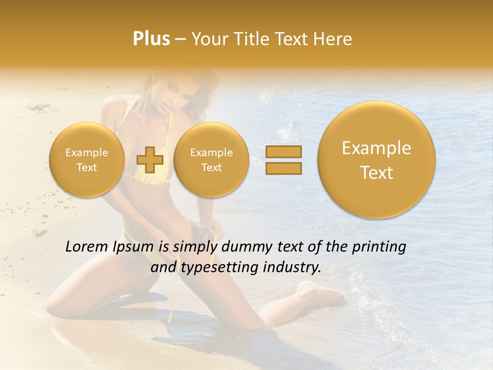Beautiful Tanned Girls PowerPoint Template