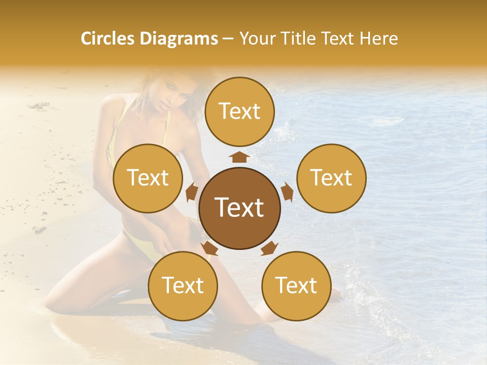 Beautiful Tanned Girls PowerPoint Template