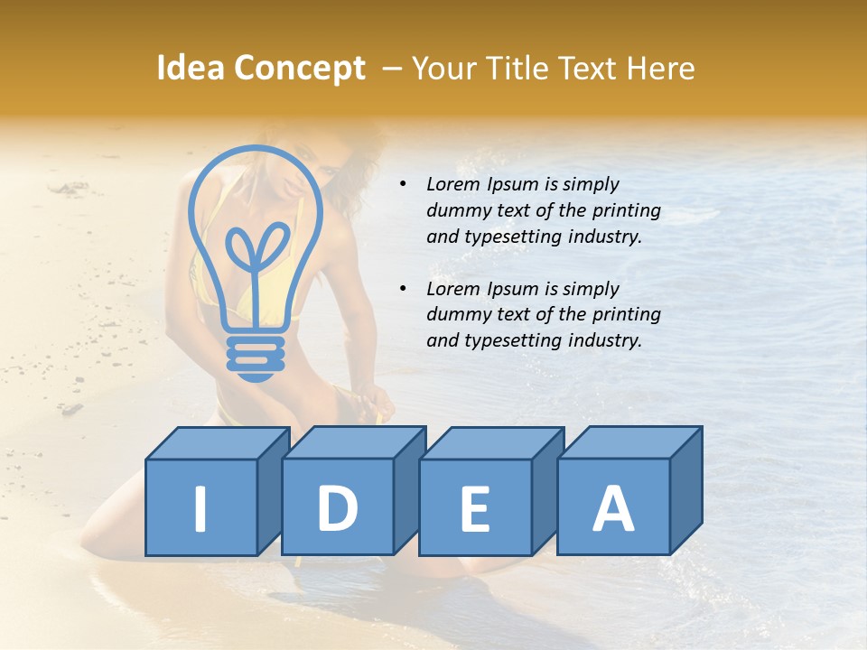 Beautiful Tanned Girls PowerPoint Template