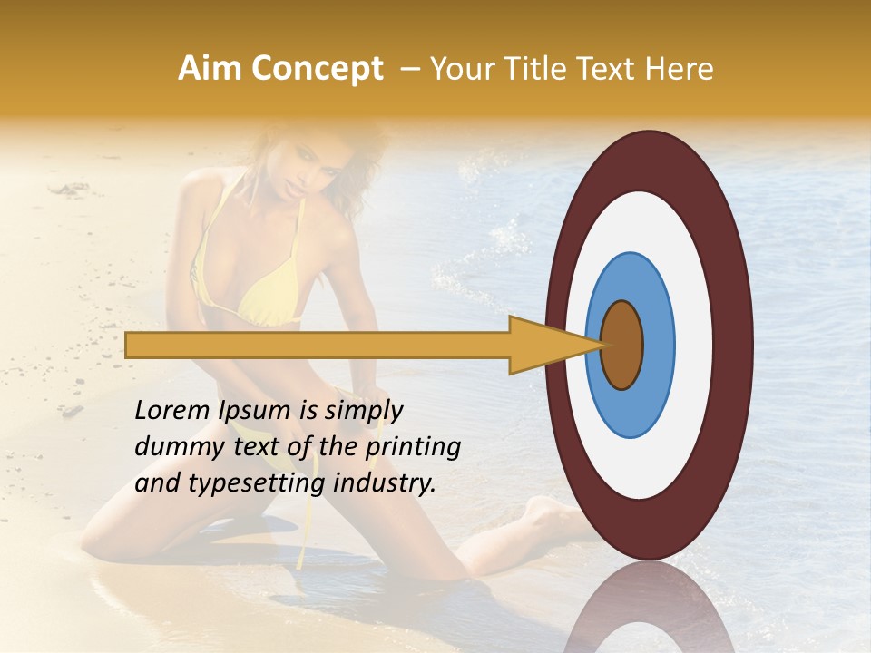 Beautiful Tanned Girls PowerPoint Template