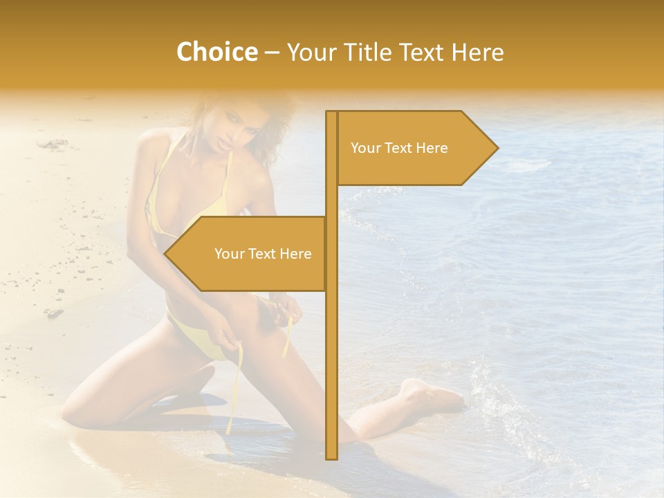 Beautiful Tanned Girls PowerPoint Template