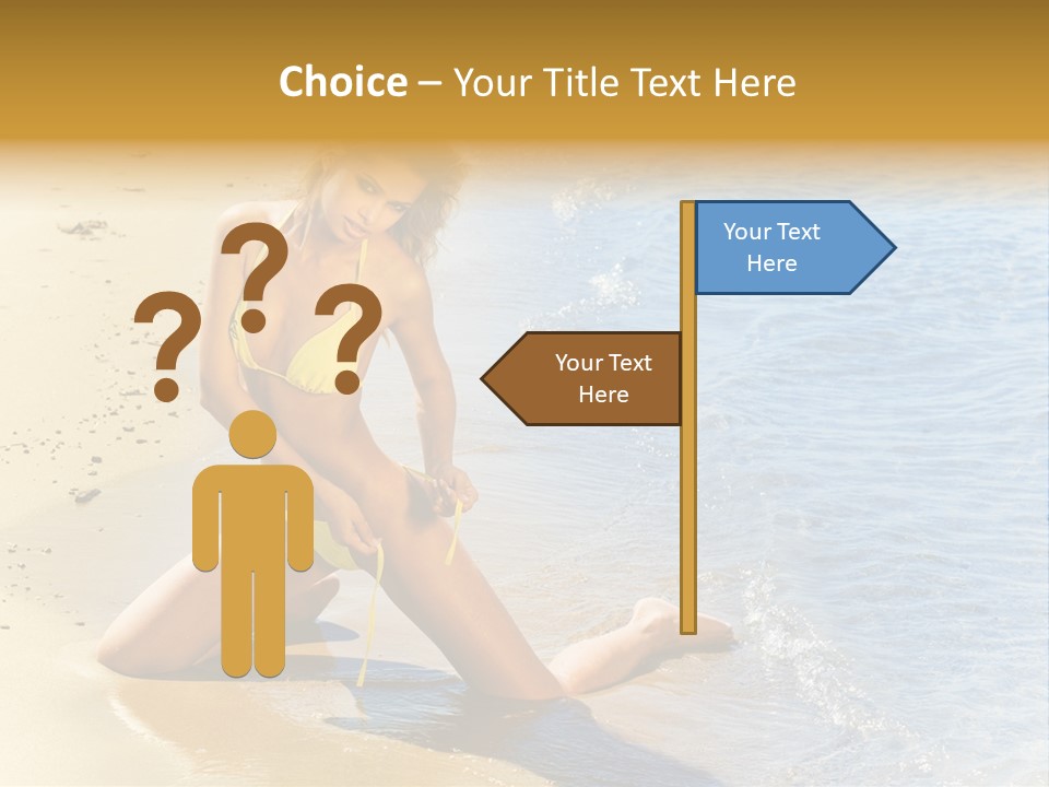 Beautiful Tanned Girls PowerPoint Template