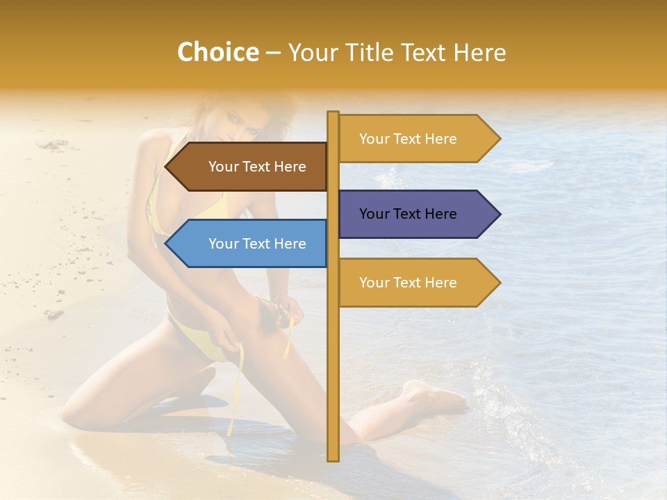 Beautiful Tanned Girls PowerPoint Template