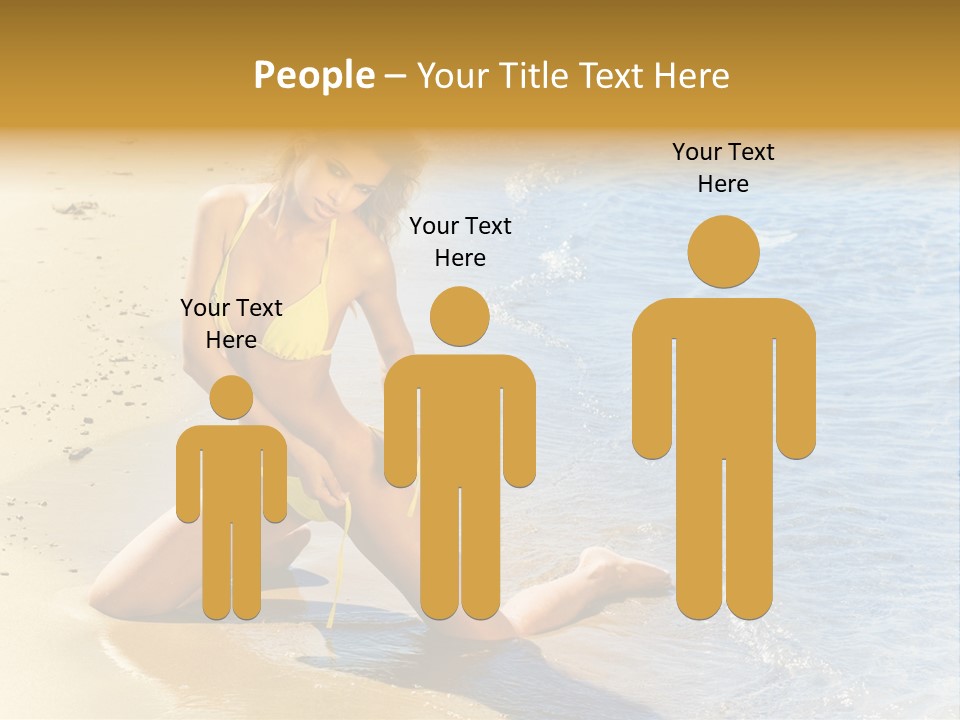 Beautiful Tanned Girls PowerPoint Template