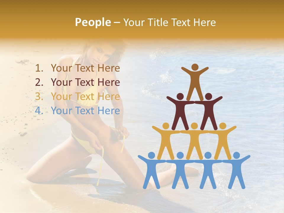 Beautiful Tanned Girls PowerPoint Template