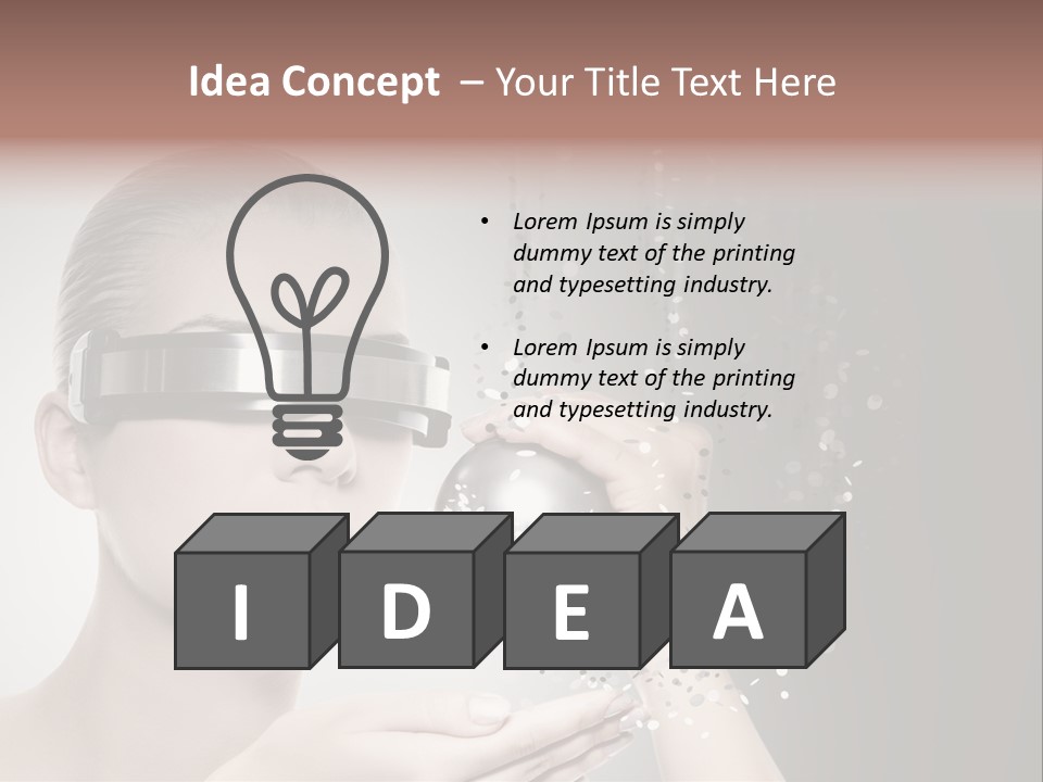 Female Robot PowerPoint Template