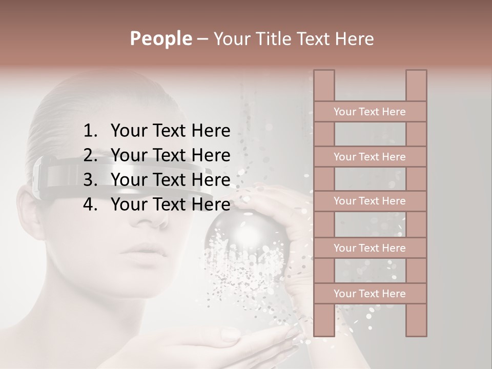 Female Robot PowerPoint Template