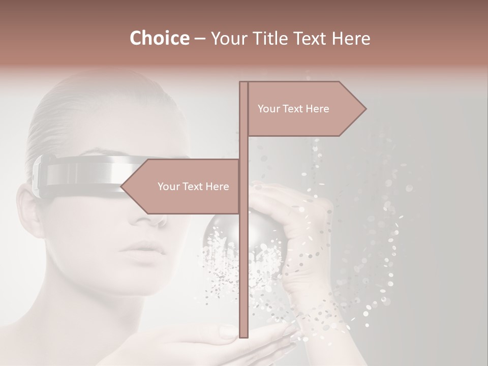 Female Robot PowerPoint Template