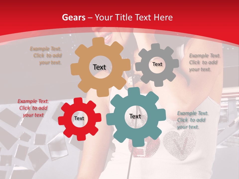 Girl Dj PowerPoint Template