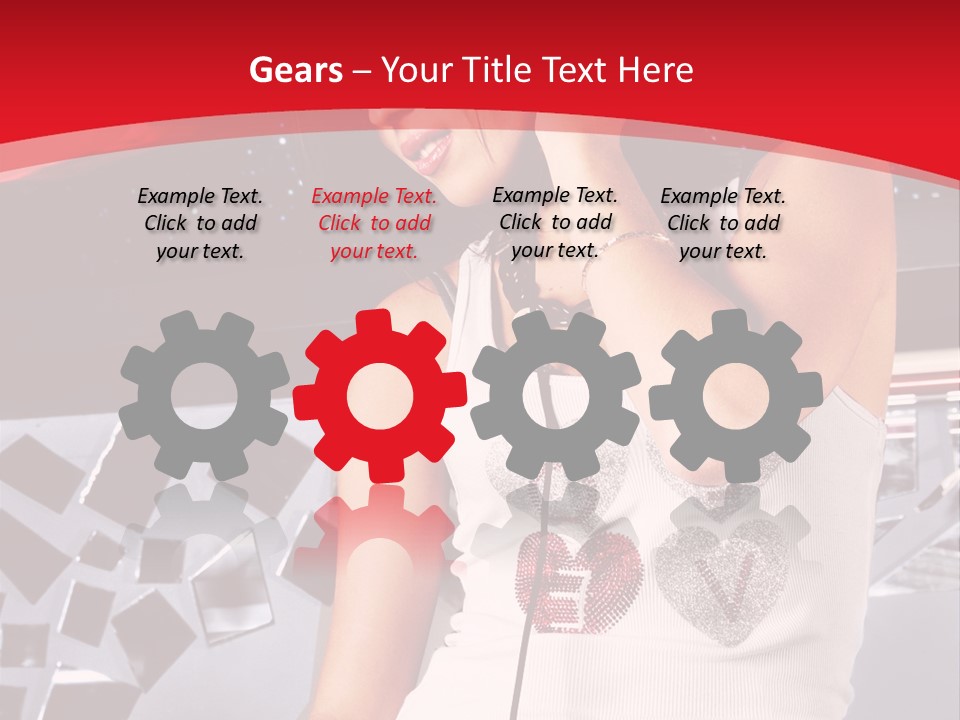 Girl Dj PowerPoint Template