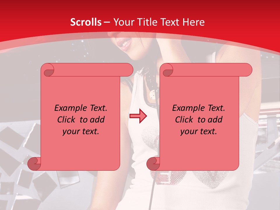 Girl Dj PowerPoint Template