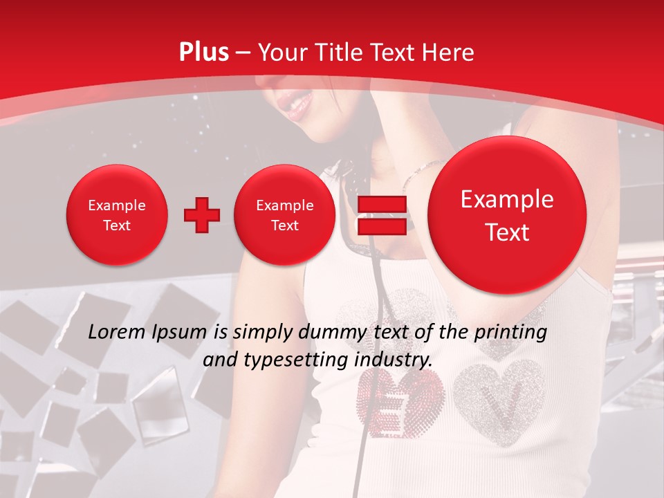 Girl Dj PowerPoint Template