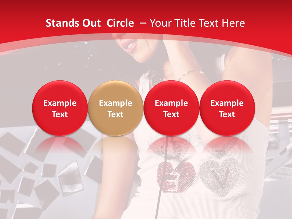 Girl Dj PowerPoint Template