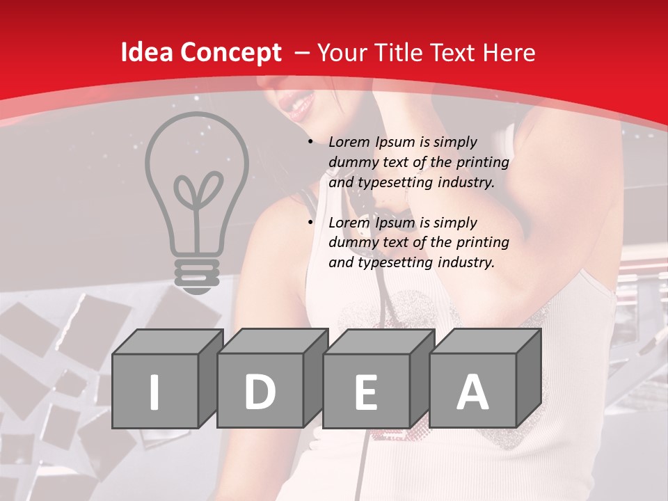 Girl Dj PowerPoint Template