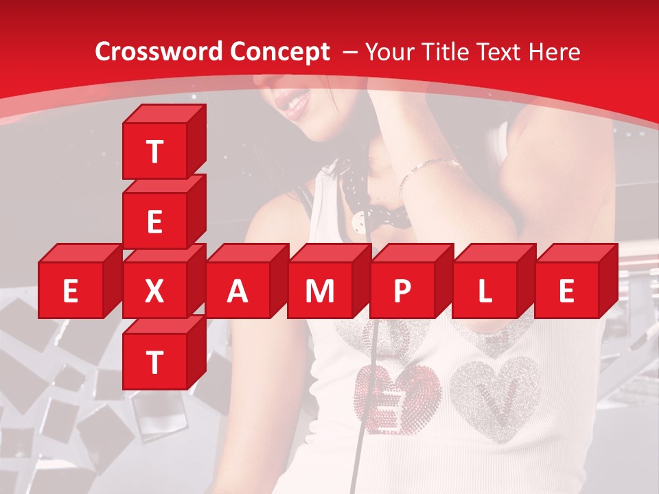 Girl Dj PowerPoint Template