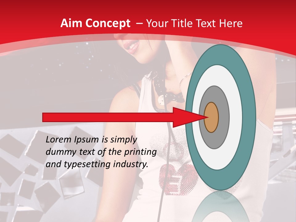 Girl Dj PowerPoint Template