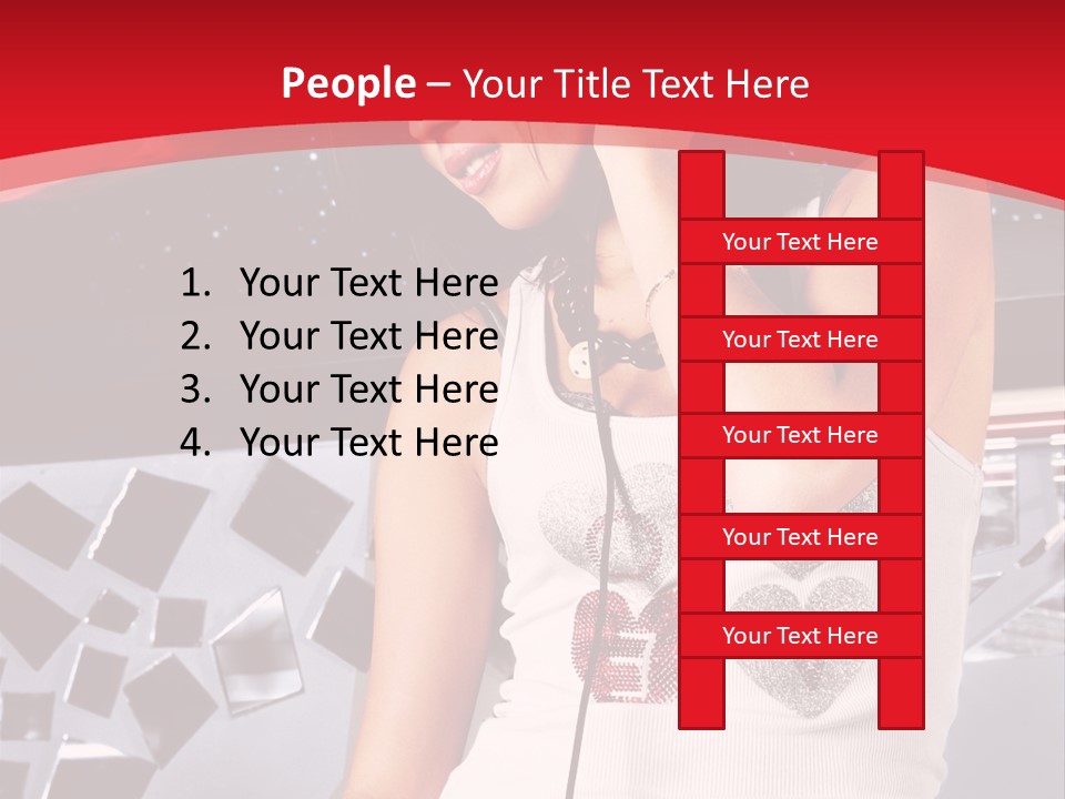 Girl Dj PowerPoint Template