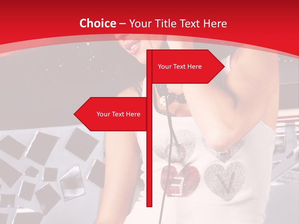 Girl Dj PowerPoint Template