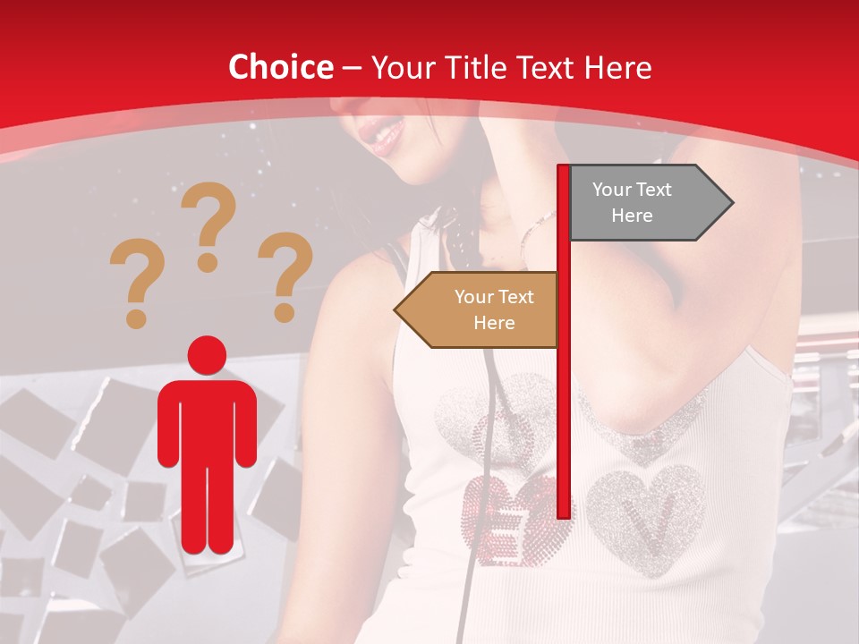 Girl Dj PowerPoint Template