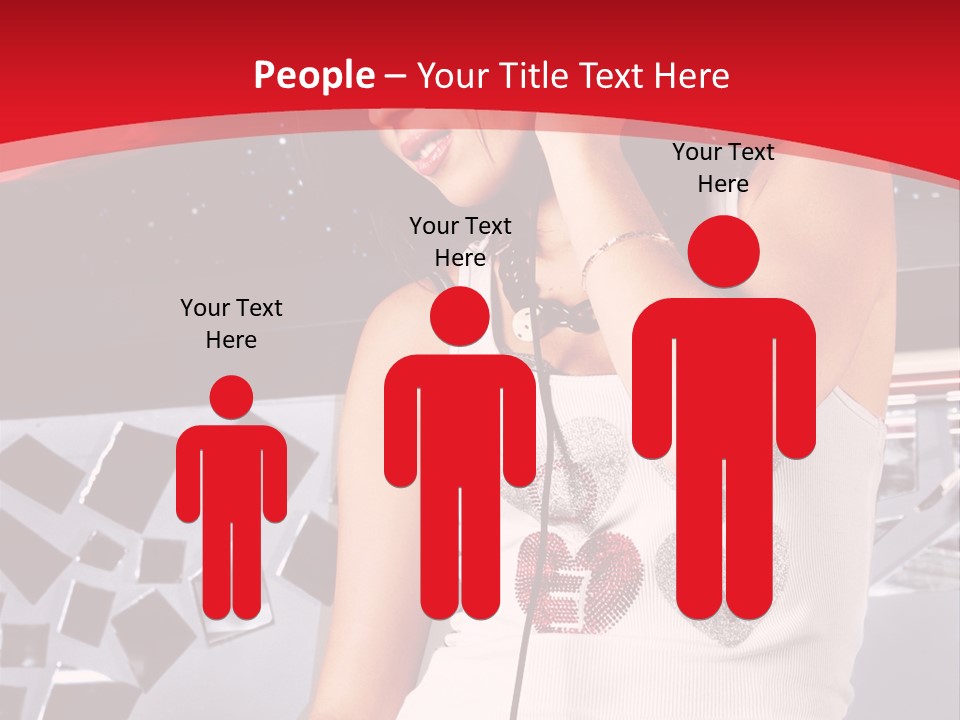 Girl Dj PowerPoint Template