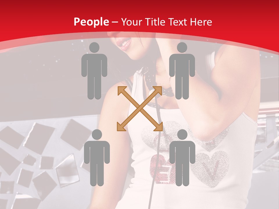 Girl Dj PowerPoint Template