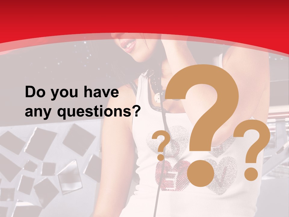 Girl Dj PowerPoint Template