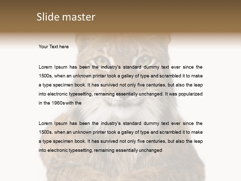 Eurasian Lynx PowerPoint Template