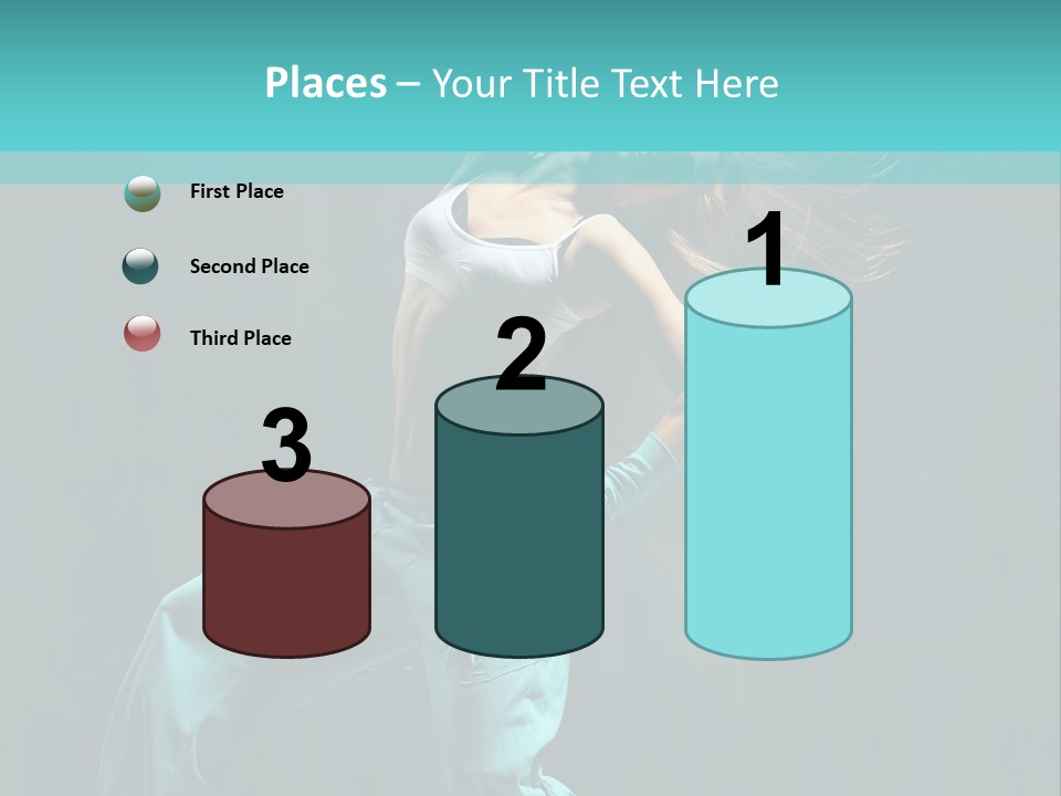 Modern Style Dancer Posing On Studio Background PowerPoint Template