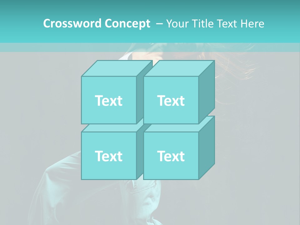 Modern Style Dancer Posing On Studio Background PowerPoint Template