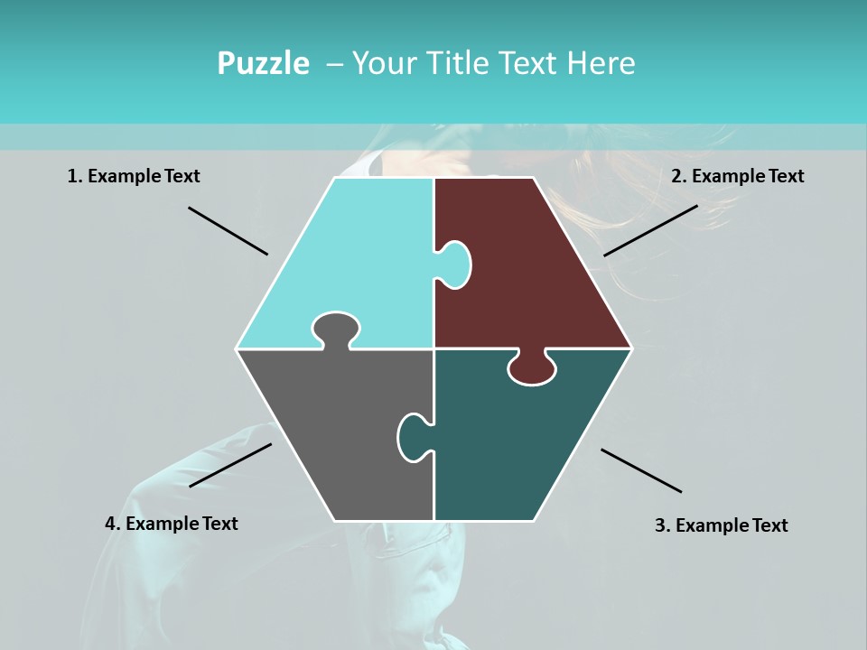 Modern Style Dancer Posing On Studio Background PowerPoint Template