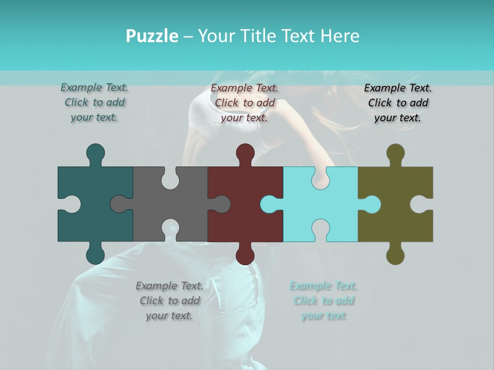 Modern Style Dancer Posing On Studio Background PowerPoint Template