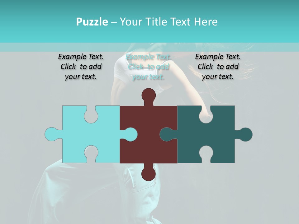 Modern Style Dancer Posing On Studio Background PowerPoint Template