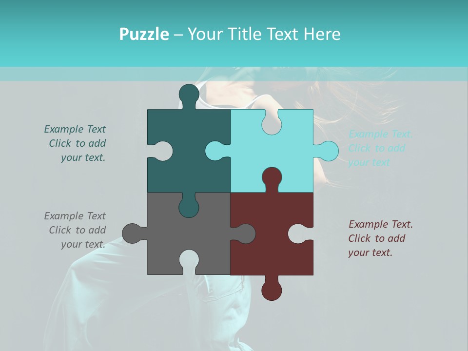 Modern Style Dancer Posing On Studio Background PowerPoint Template