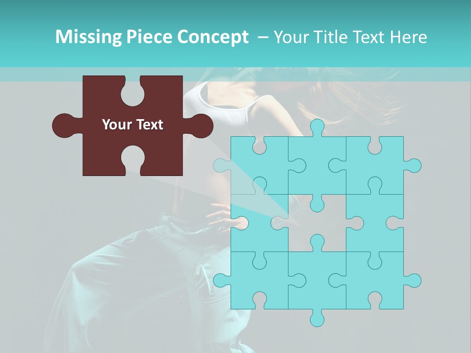 Modern Style Dancer Posing On Studio Background PowerPoint Template