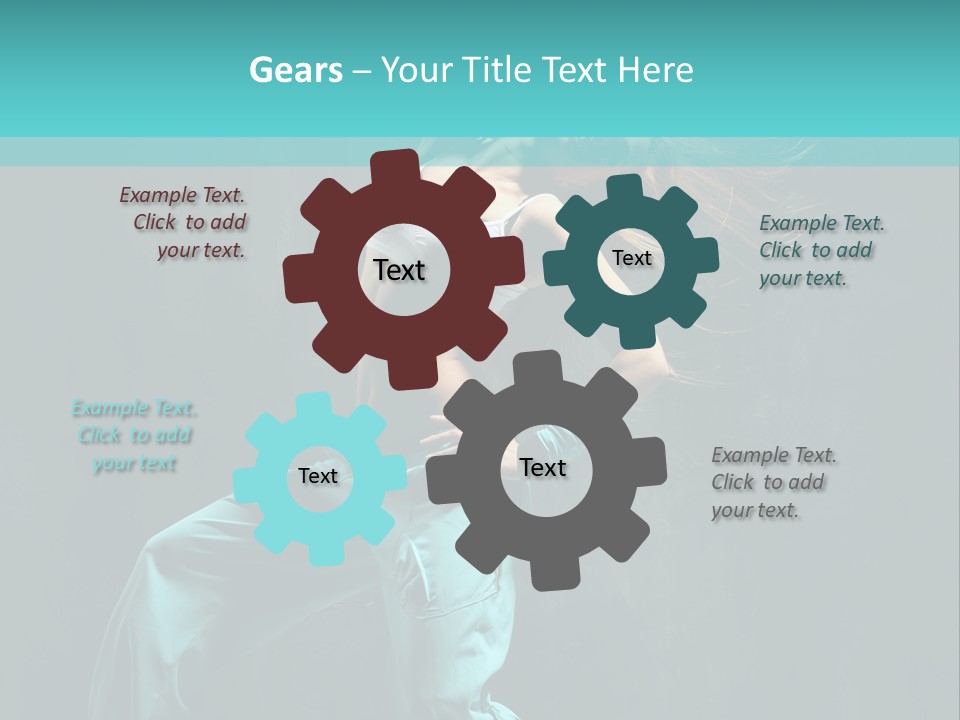 Modern Style Dancer Posing On Studio Background PowerPoint Template