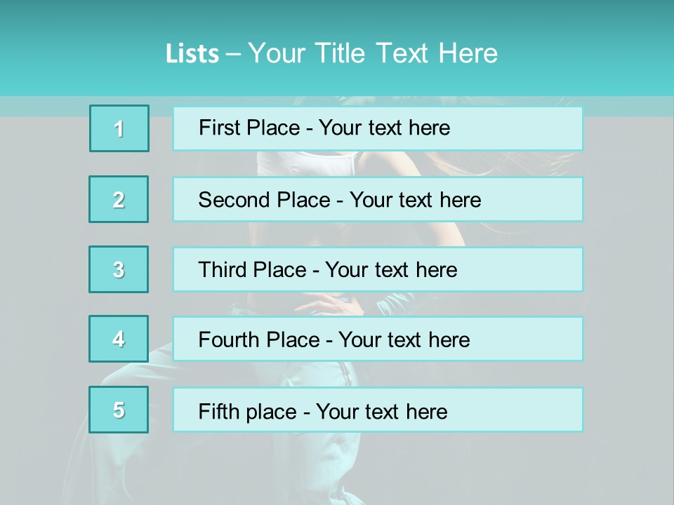 Modern Style Dancer Posing On Studio Background PowerPoint Template