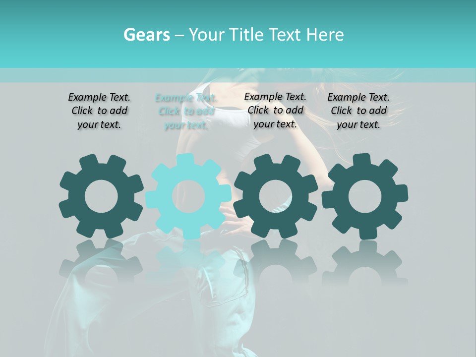 Modern Style Dancer Posing On Studio Background PowerPoint Template