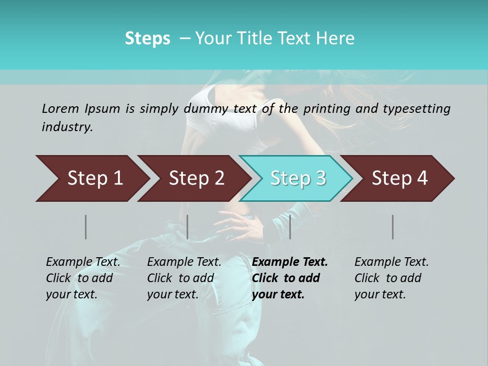 Modern Style Dancer Posing On Studio Background PowerPoint Template