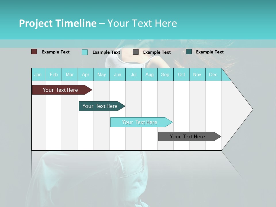 Modern Style Dancer Posing On Studio Background PowerPoint Template
