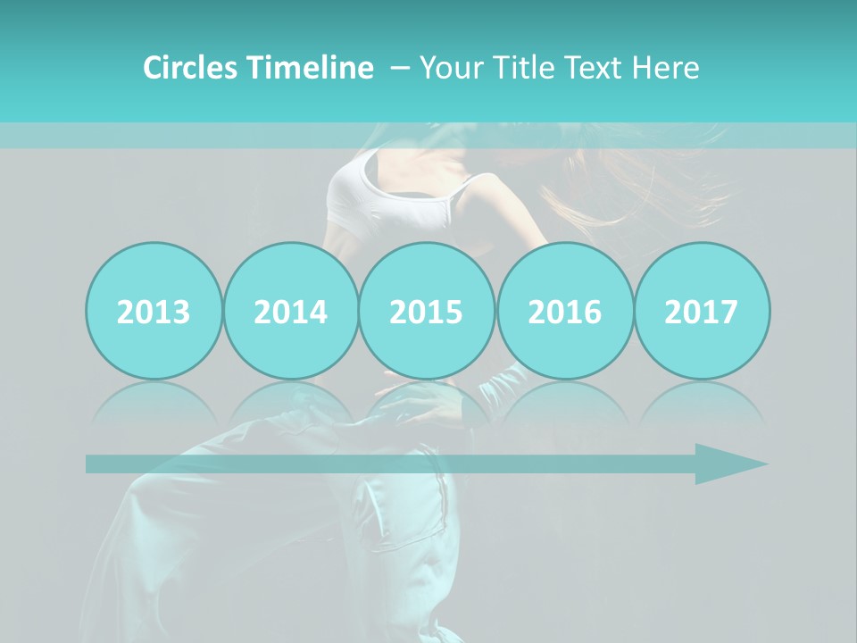 Modern Style Dancer Posing On Studio Background PowerPoint Template