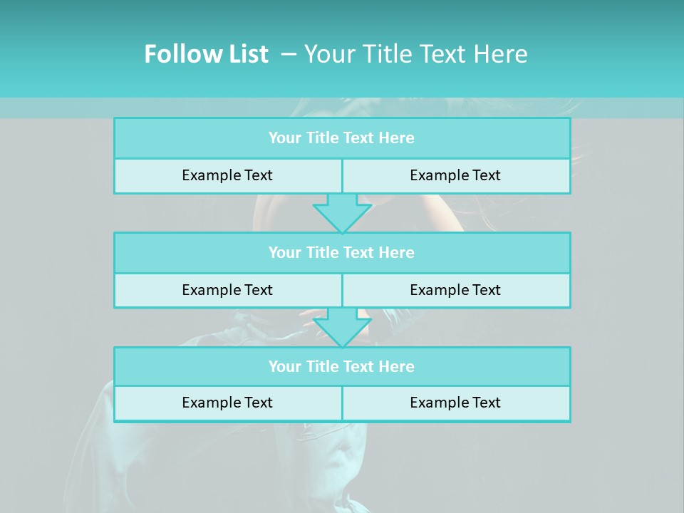 Modern Style Dancer Posing On Studio Background PowerPoint Template