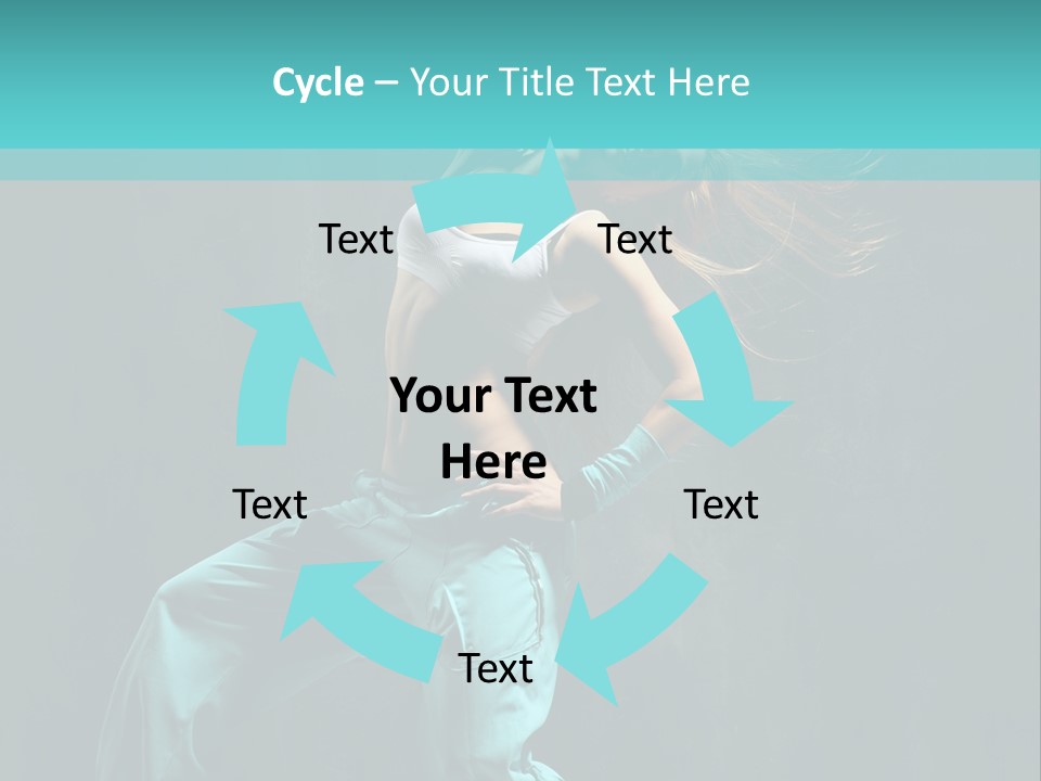 Modern Style Dancer Posing On Studio Background PowerPoint Template