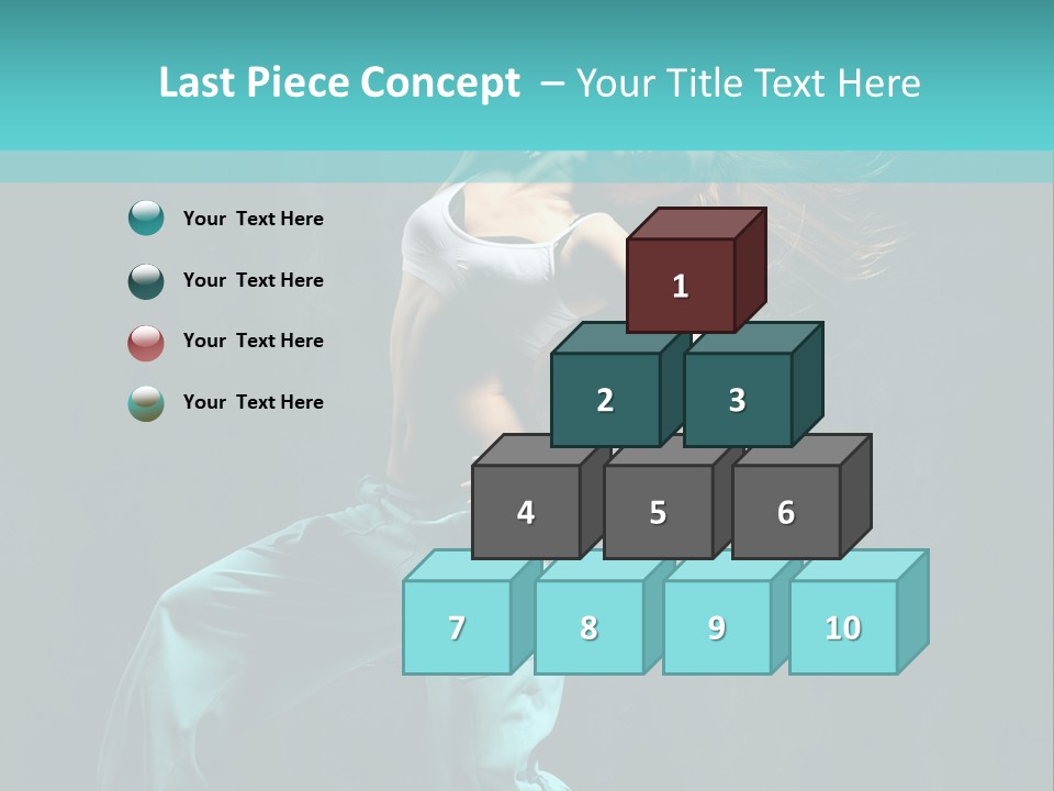 Modern Style Dancer Posing On Studio Background PowerPoint Template