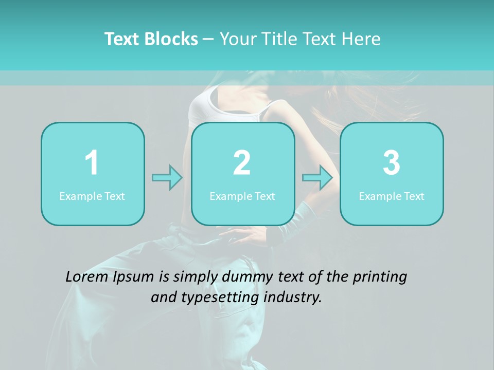 Modern Style Dancer Posing On Studio Background PowerPoint Template