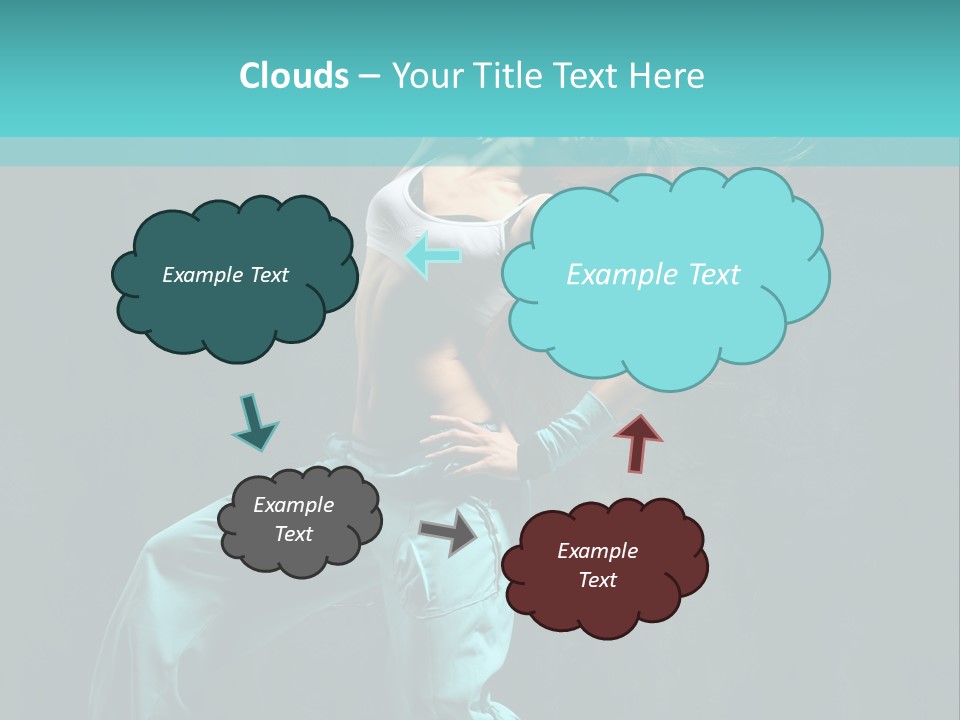 Modern Style Dancer Posing On Studio Background PowerPoint Template