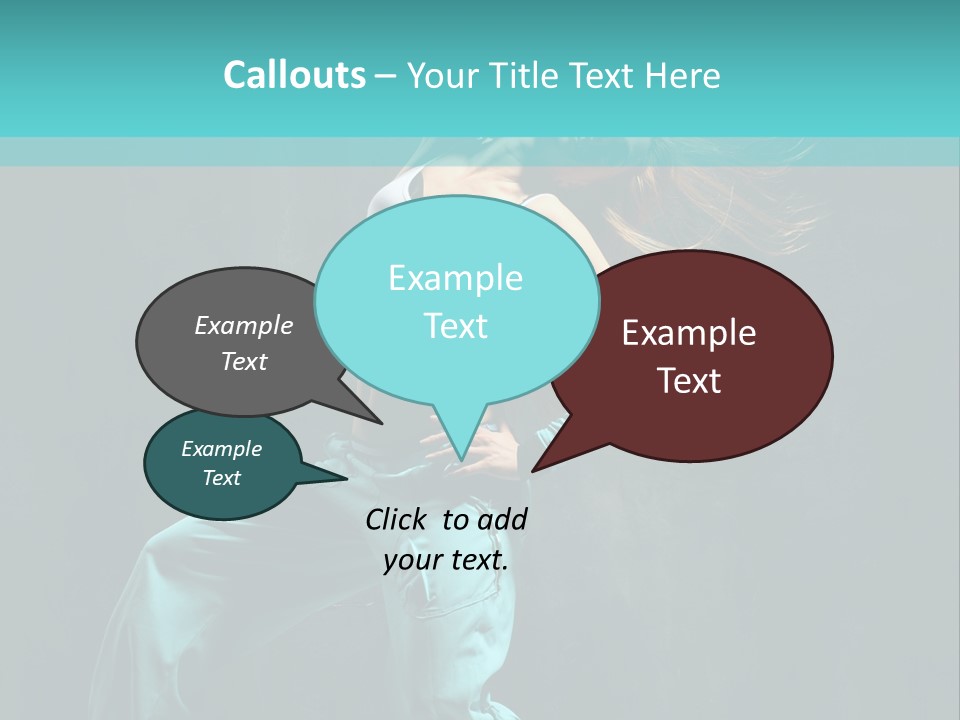 Modern Style Dancer Posing On Studio Background PowerPoint Template